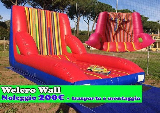 Spiderman wall velcro gonfiabile roma