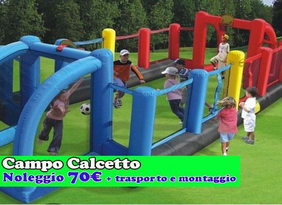 campo calcio gonfiabile roma