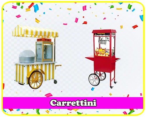 carretto zucchero filato e pop corn feste di piazza