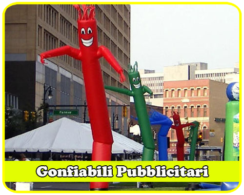 gonfiabili pubblicitari feste di piazza