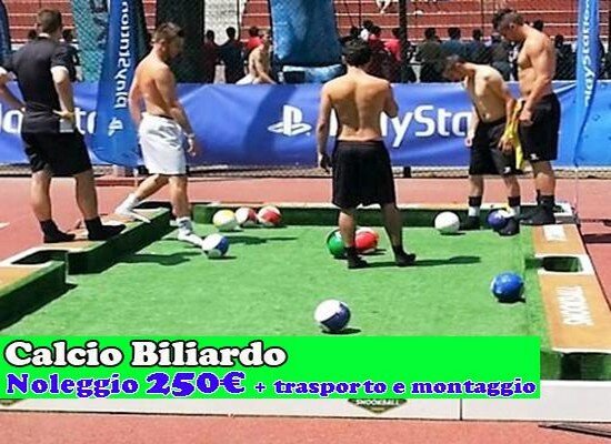 noleggio calcio biliardo roma