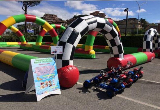 noleggio pista kart gonfiabile roma